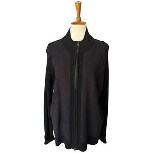 NWT Vintage Jaclyn Smith Classic Plus Leather And Knit Jacket Size 1X